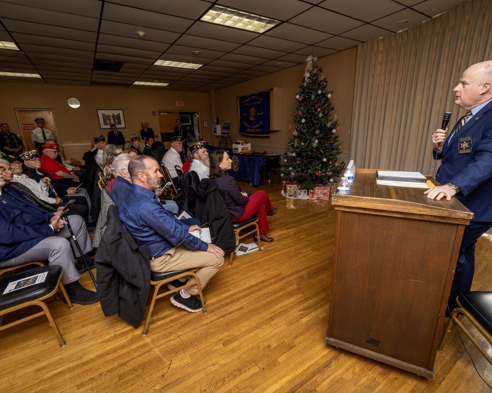 Morris Co Sheriff James Gannon addresses the audience at the NJ Service Medal Ceremony 12 17 25
