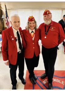 Cavanaugh Smiell Koons Mem Day 2026 Morristown Jim Cavanaugh, Jan Smiell, and Jim Koons meet after the Memorial Day Ceremonies.