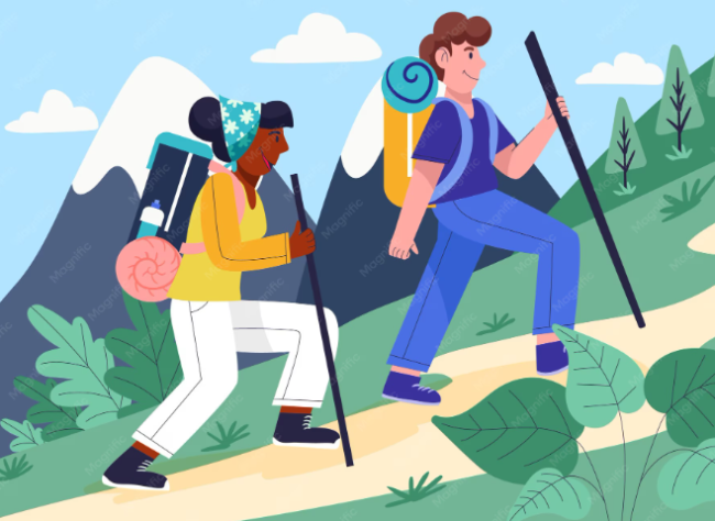 hiking friends