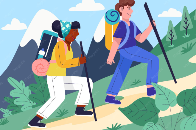 hiking friends